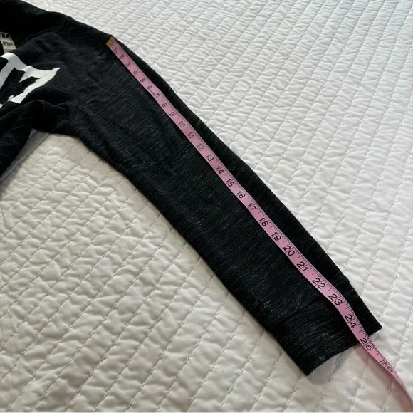PINK Victoria's Secret Charcoal Hoodie with Logo - Picture 7 of 13